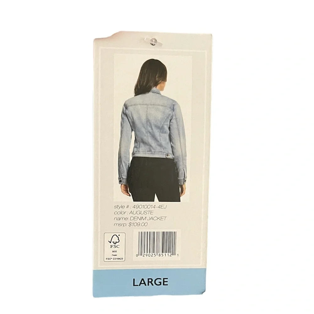 Women’s Denim Jacket Size Large BNWT - Picture 6 of 11